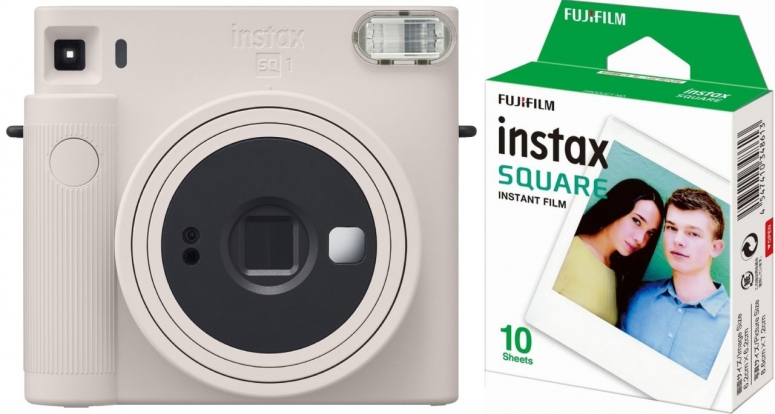 Fujifilm Instax SQUARE SQ1 chalk white EX D + Square Film