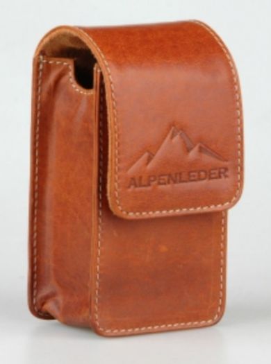 Alpine leather camera case compact cognac