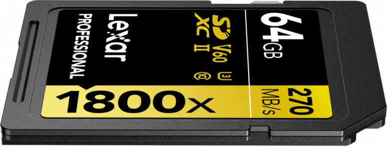 Lexar Professional SDXC Oro 64GB 1800x UHS-II V60
