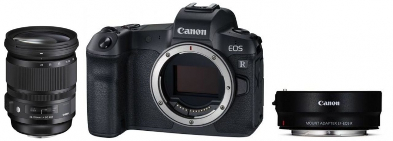 Zubehör  Canon EOS R Gehäuse + EF Adapter + Sigma 24-105mm F4 DG OS HSM