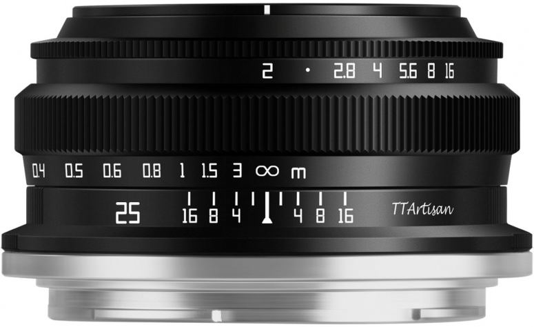 Caractéristiques techniques  TTArtisan 25mm f2 Nikon Z