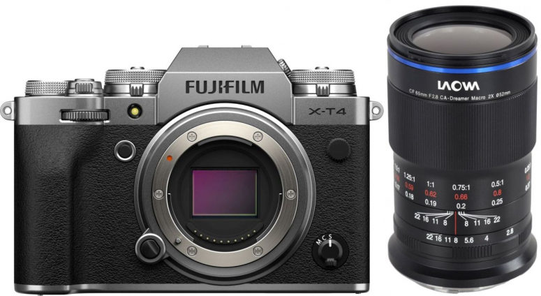 Zubehör  Fujifilm X-T4 silber + LAOWA 65mm f2,8 2X