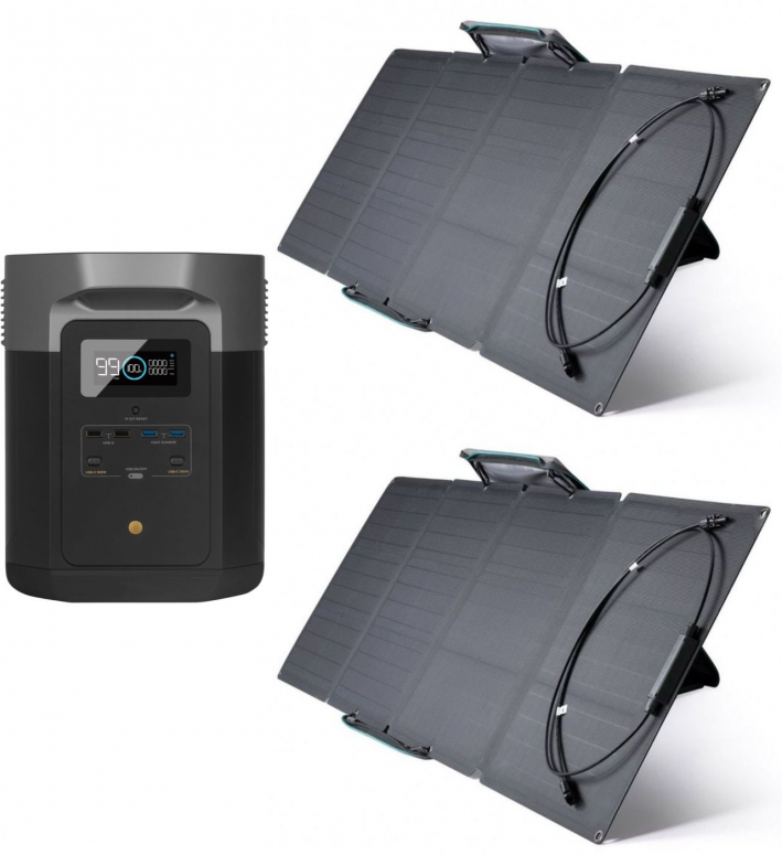 EcoFlow DELTA Max 2000 + 2 x 110W Solarpanel