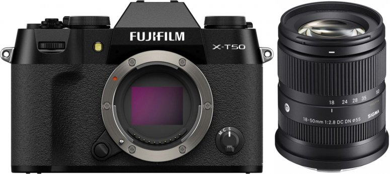 Accessoires  Fujifilm X-T50 noir + Sigma 18-50mm f2,8 DC DN (C)