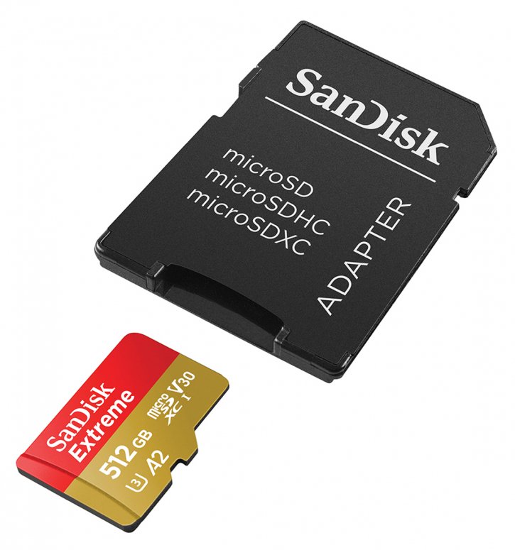 Technische Daten  SanDisk micro SDXC Extreme 512GB 190MB/s V30