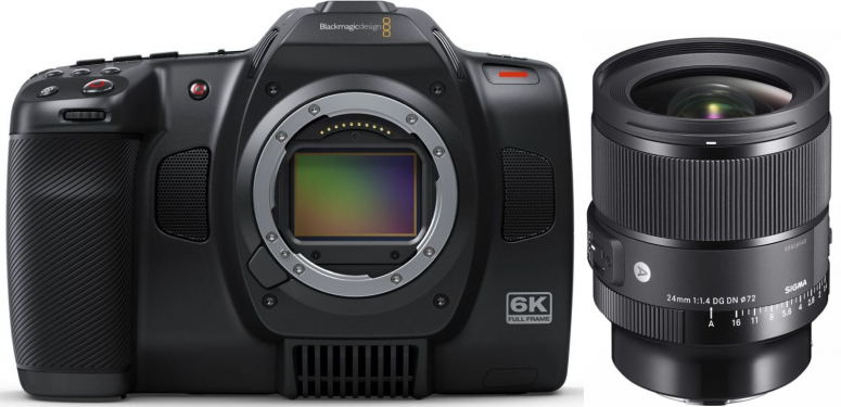 Blackmagic Cinema Camera 6K + Sigma 24mm f1,4 DG DN (A) L-Mount