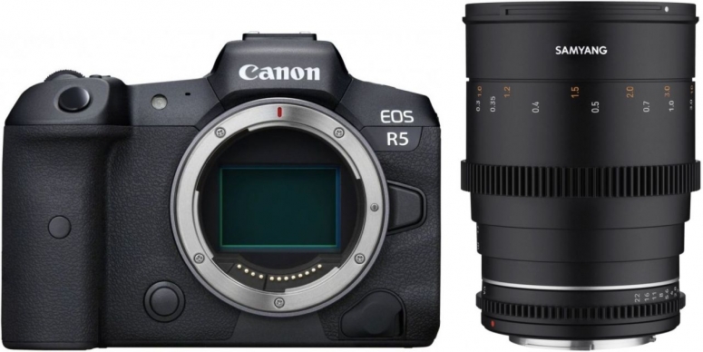 Zubehör  Canon EOS R5 + Samyang MF 35mm T1,5 VDSLR MK2 Canon RF