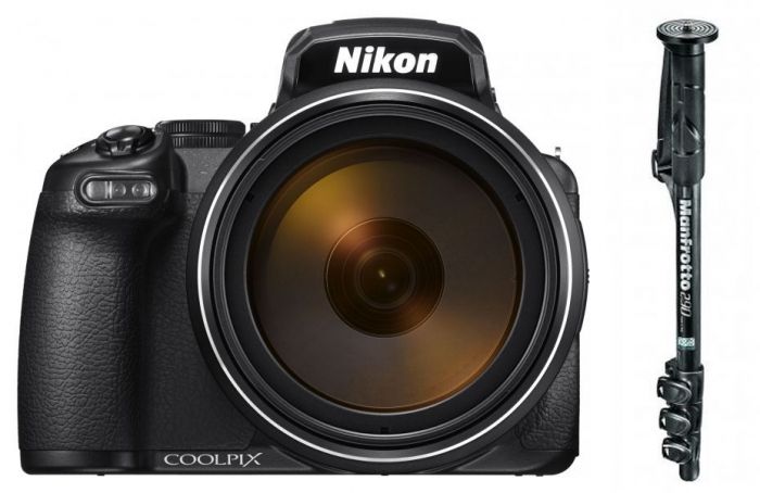 Nikon Coolpix P1000 + Manfrotto MM290C4 Einbeinstativ Carbon