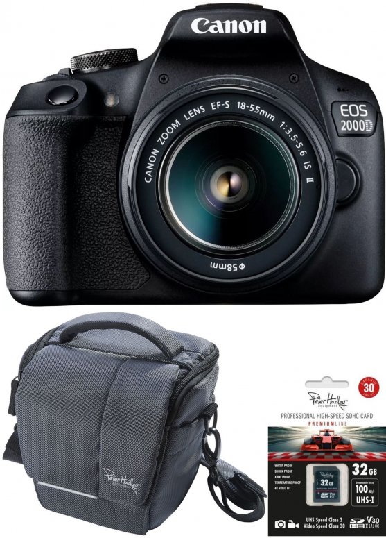 Zubehör  Canon EOS 2000D+18-55mm f3,5-5,6 IS II ValueUp Kit
