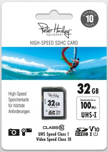 Technische Daten  Peter Hadley 32 GB SDHC HighSpeed Class10 UHS-I