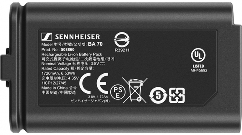 Sennheiser BA70 Li-Ion Pack daccumulateurs pour EW-D