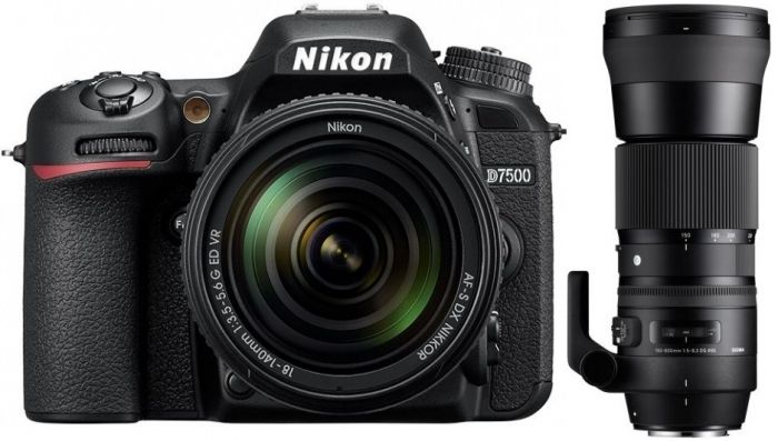 Zubehör  Nikon D7500 KIT AF-S DX 18-140 + Sigma 150-600mm f5,0-6,3 DG OS HSM C