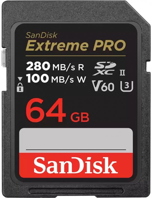 Technische Daten  SanDisk SDXC Extreme Pro 64GB 280MB/s V60 UHS II