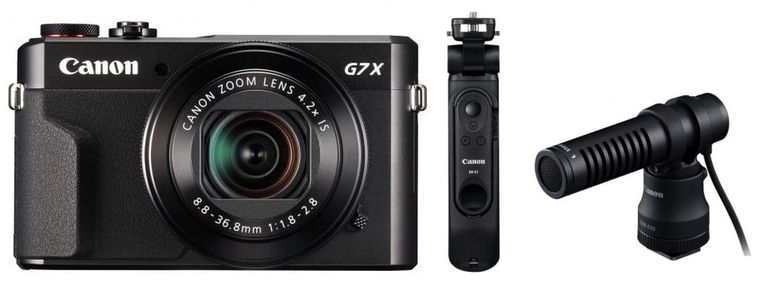 Canon PowerShot G7 X Mark II schwarz + HG-100TBR + DM-E100