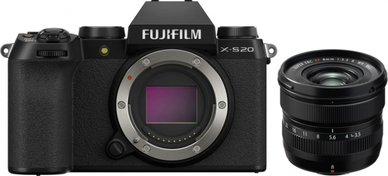 Caractéristiques techniques  Fujifilm X-S20 + XF 8mm f3,5 R WR