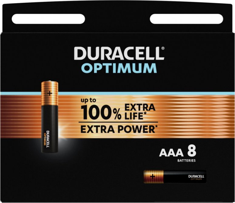 Technical Specs  Duracell MN2400 Optimum AAA 8pcs blister pack