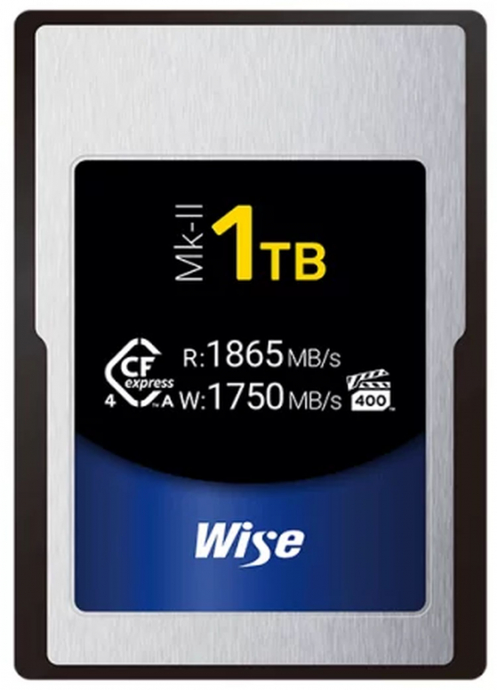 Caractéristiques techniques  Wise CFexpress 4.0 Type A 1TB 1865MB/s Mk-II