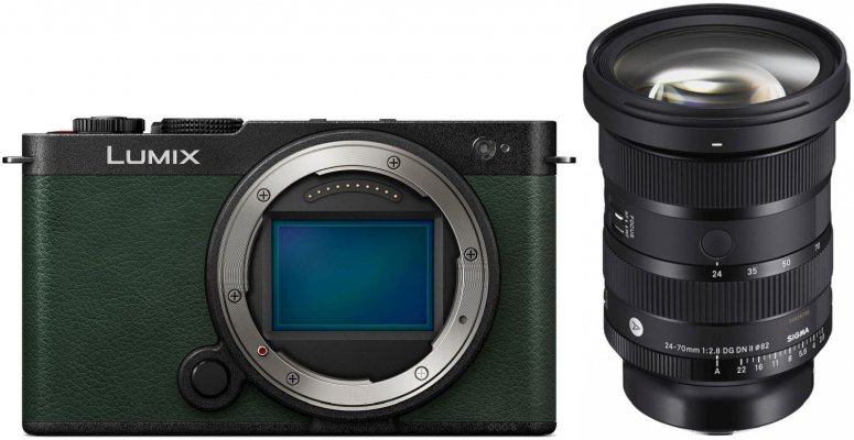 Accessories  Panasonic DC-S9 green + Sigma 24-70mm f2.8 DG DN II (A) L-Mount