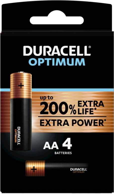 Technical Specs  Duracell MN1500 Optimum AA 4pcs blister pack