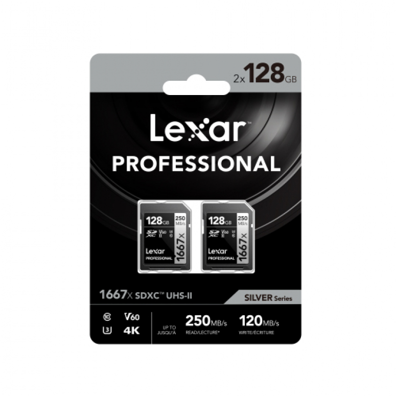 Lexar Professional SDXC 128GB 1667x V60 2er Pack