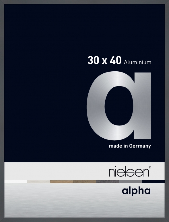 Nielsen Alu 1630020 Alpha gris foncé brillant 30x40cm
