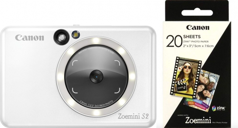 Canon Zoemini S2 pearl white + ZP-2030 20 sheets