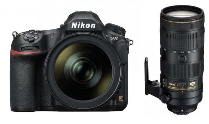 Technische Daten  Nikon D850 + 24-70mm f2,8 E ED VR + 70-200mm f2,8E FL ED VR