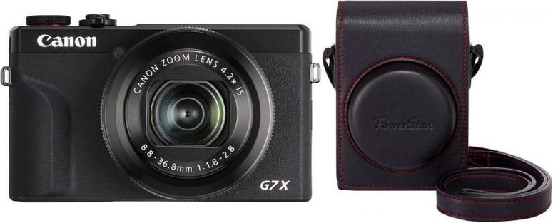 Canon PowerShot G7X Mark III schwarz+Canon DCC-1880 Tasche