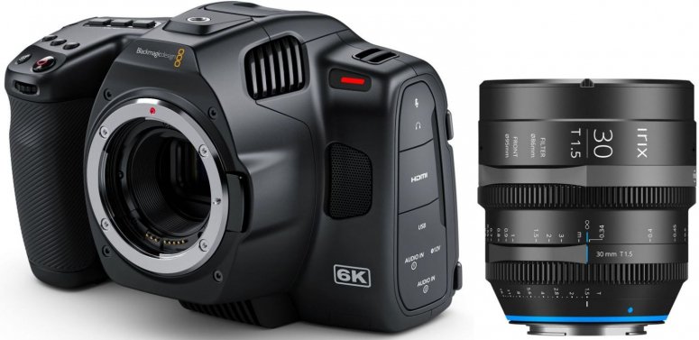 Blackmagic Pocket Cinema Camera 6K Pro + Irix Cine 30mm T1.5
