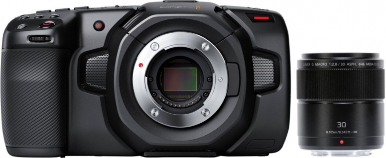 Zubehör  Blackmagic Pocket Cinema 4K + Panasonic Lumix G 30mm f2,8 Makro