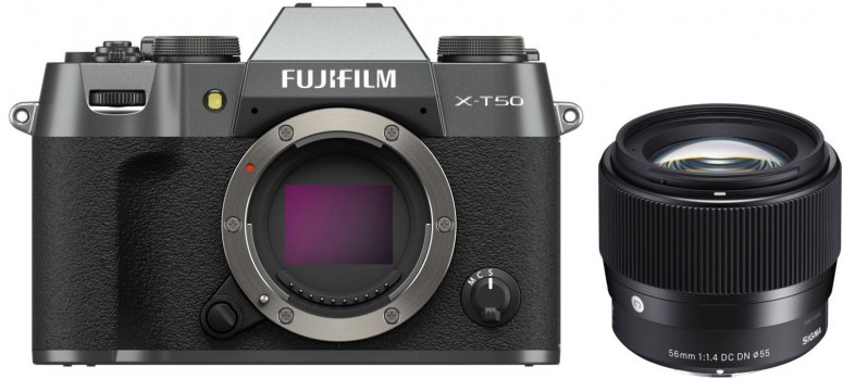 Accessoires  Fujifilm X-T50 Anthracite + Sigma 56mm f1,4 DC DN (C)