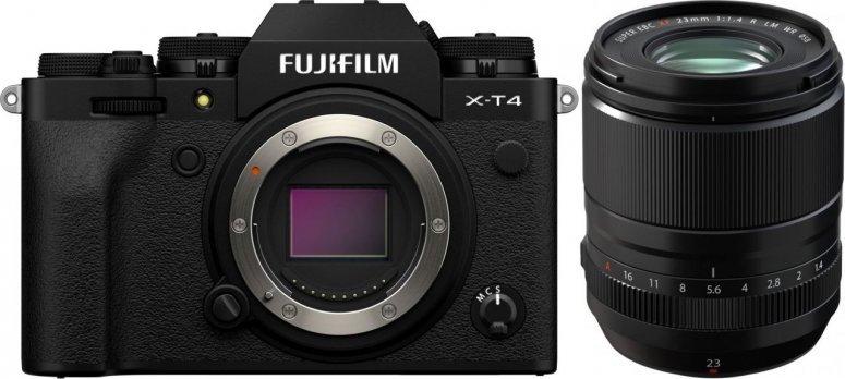 Zubehör  FujifilmX-T4 schwarz + XF 23mm F1.4 R LM WR