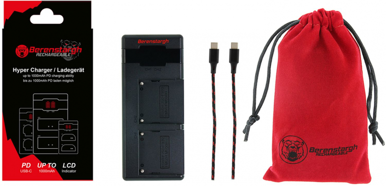 Berenstargh Hyper PD Ladegerät für Sony F550 inkl. USB-C Kabel