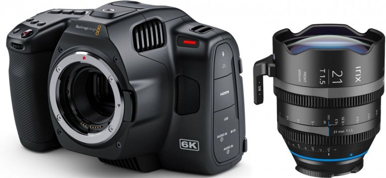 Accessories  Blackmagic Pocket Cinema Camera 6K Pro + Irix Cine 21mm T1.5