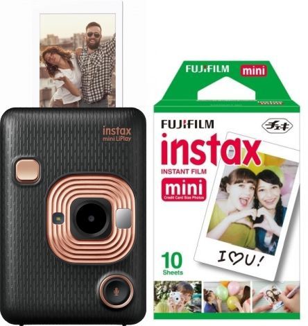 Zubehör  Fujifilm Instax LiPlay elegant black + Instax Film (10 Aufnahmen)