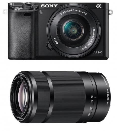 Sony Alpha ILCE-6300 +16-50mm + SEL 55-210mm  f4,5-6,3 OSS schwarz