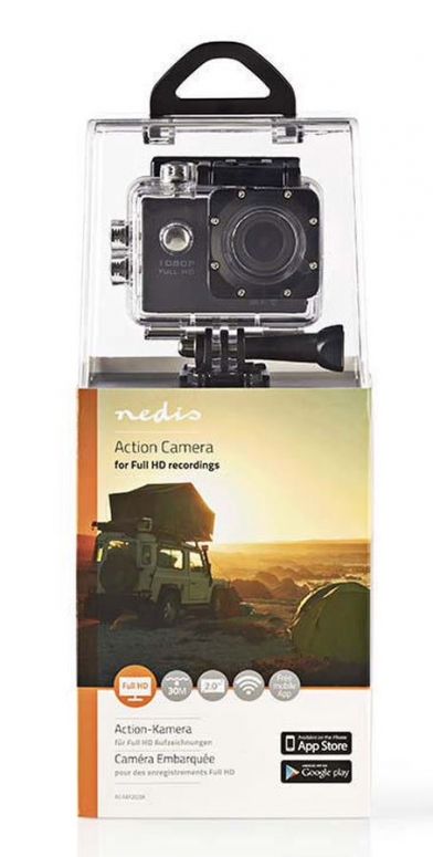 Accessoires  Nedis Full HD Action Cam 1080p Wlan noir