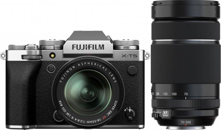 Technische Daten  Fujifilm X-T5 silber + XF18-55mm + XF70-300mm