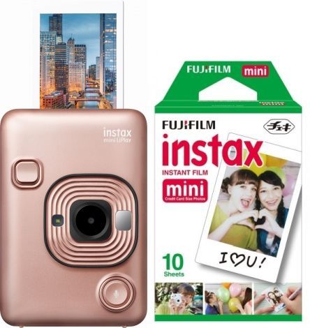 Zubehör  Fujifilm Instax LiPlay blush gold + Instax Film (10 Aufnahmen)