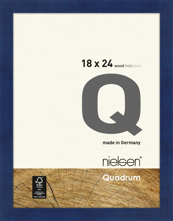 Nielsen Cadre en bois 6534012 Quadrum 18x24cm bleu