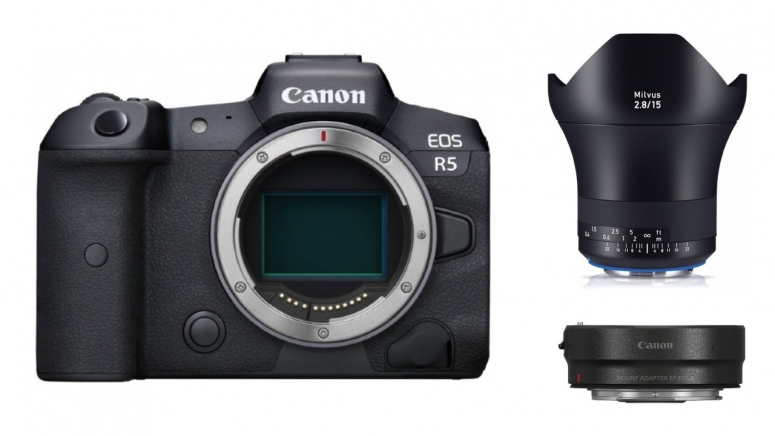 Technische Daten  Canon EOS R5 + EF-Adapter + ZEISS Milvus 15mm f2,8