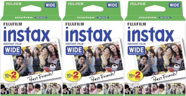 Caractéristiques techniques  Fujifilm Instax WIDE Film DP paquet de 3 pour 60 images