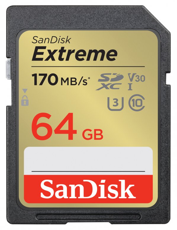 SanDisk SDXC Extreme 64GB 170MB/s V30 UHS-I