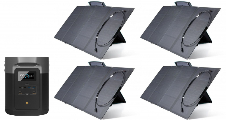 EcoFlow DELTA Max 1600 + 4 x 160W Solarpanel