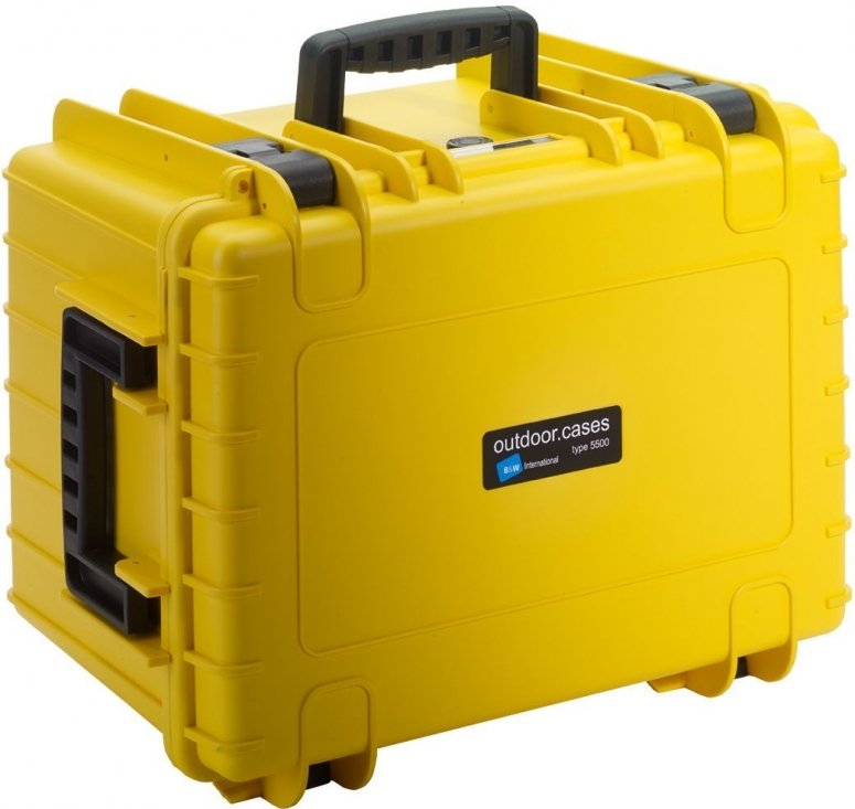 B&W Case Type 5500 RPD gelb mit Facheinteilung