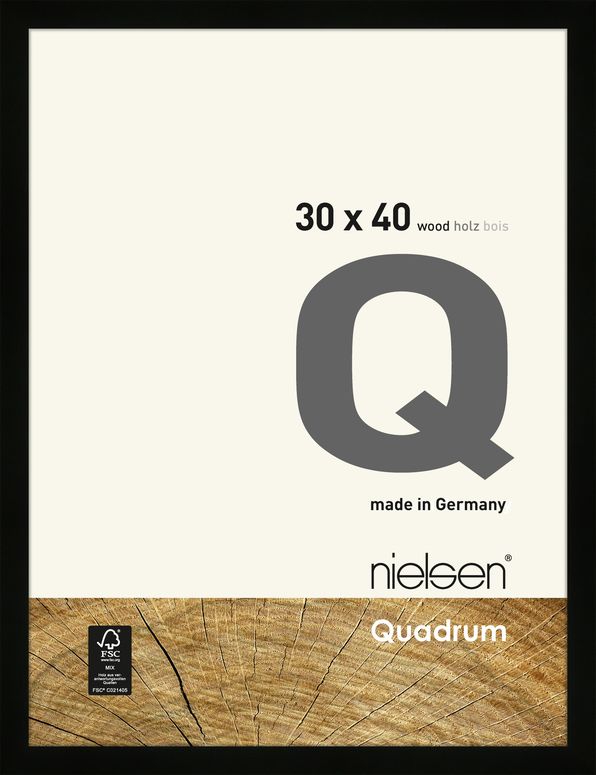 Nielsen Cadre en bois 6530001 Quadrum 30x40cm noir