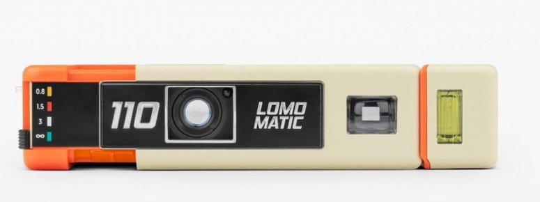 Lomography Lomomatic 110 Kamera & Blitz Golden Gate
