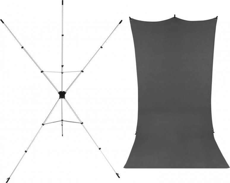 Rollei Kit de fond X-Drop y compris fond gris 3m