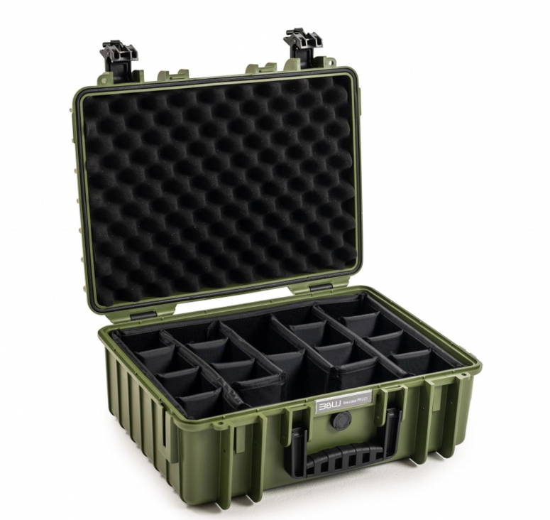 Technische Daten B&W Case Type 5000 Braun Grün Foto Erhardt