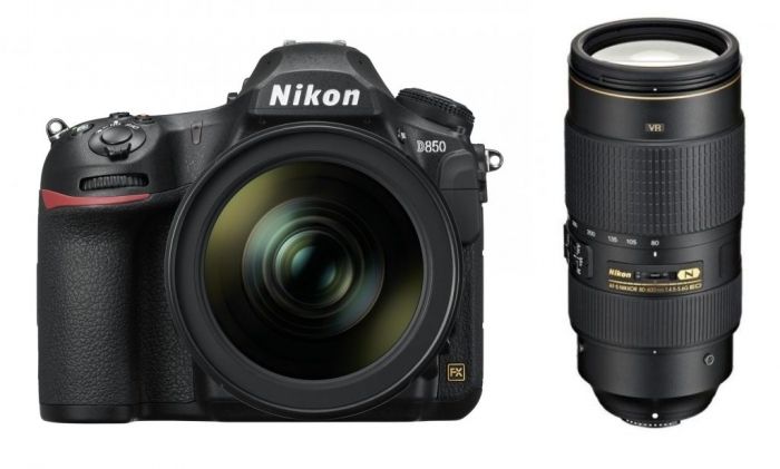 Zubehör  Nikon D850 + 24-120mm f4G ED VR + 80-400mm f4,5-5,6G ED VR